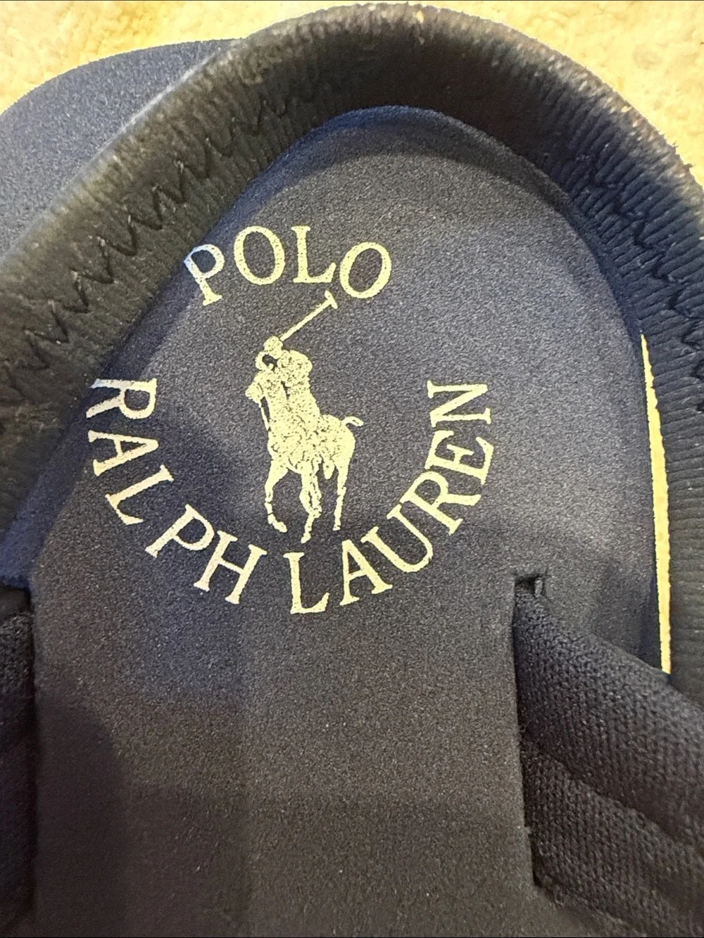 Ralph Lauren Kids Navy Polo Logo Flip Flop Sandals